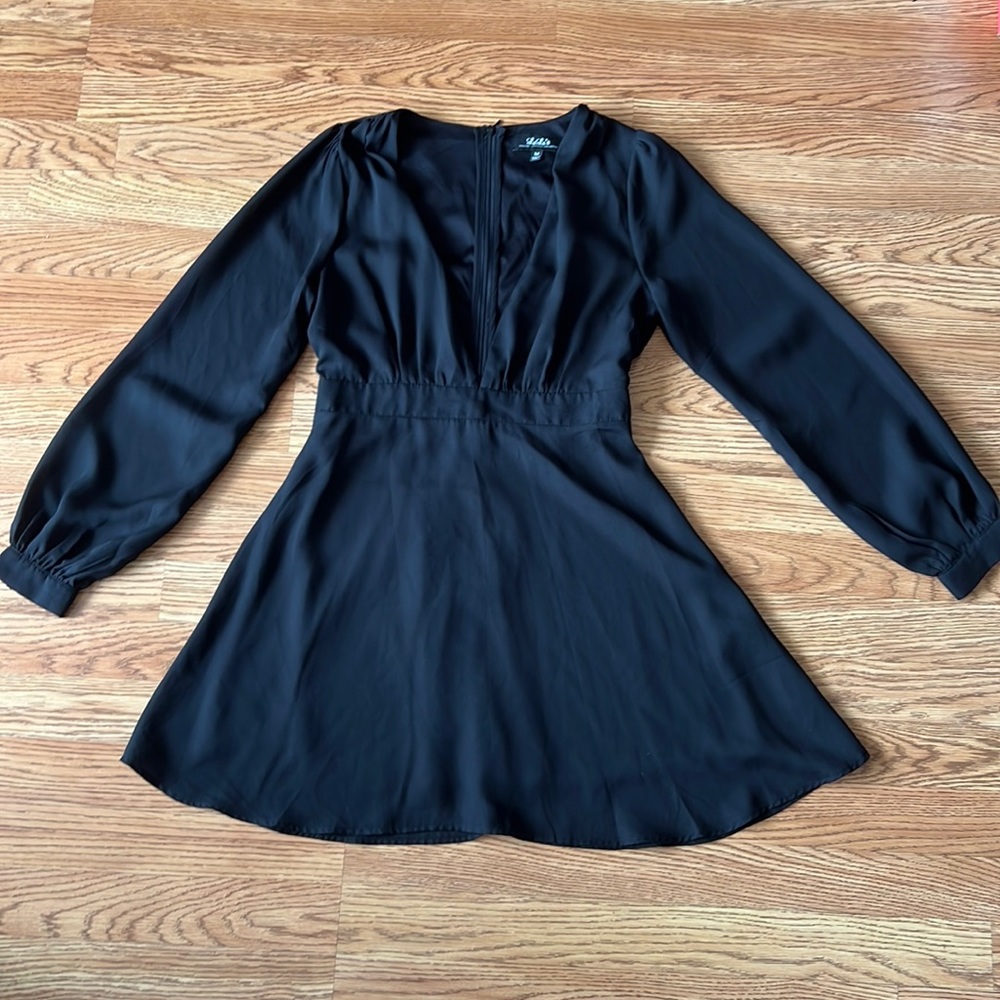 Black Long Sleeve Shift Dress from Lulus